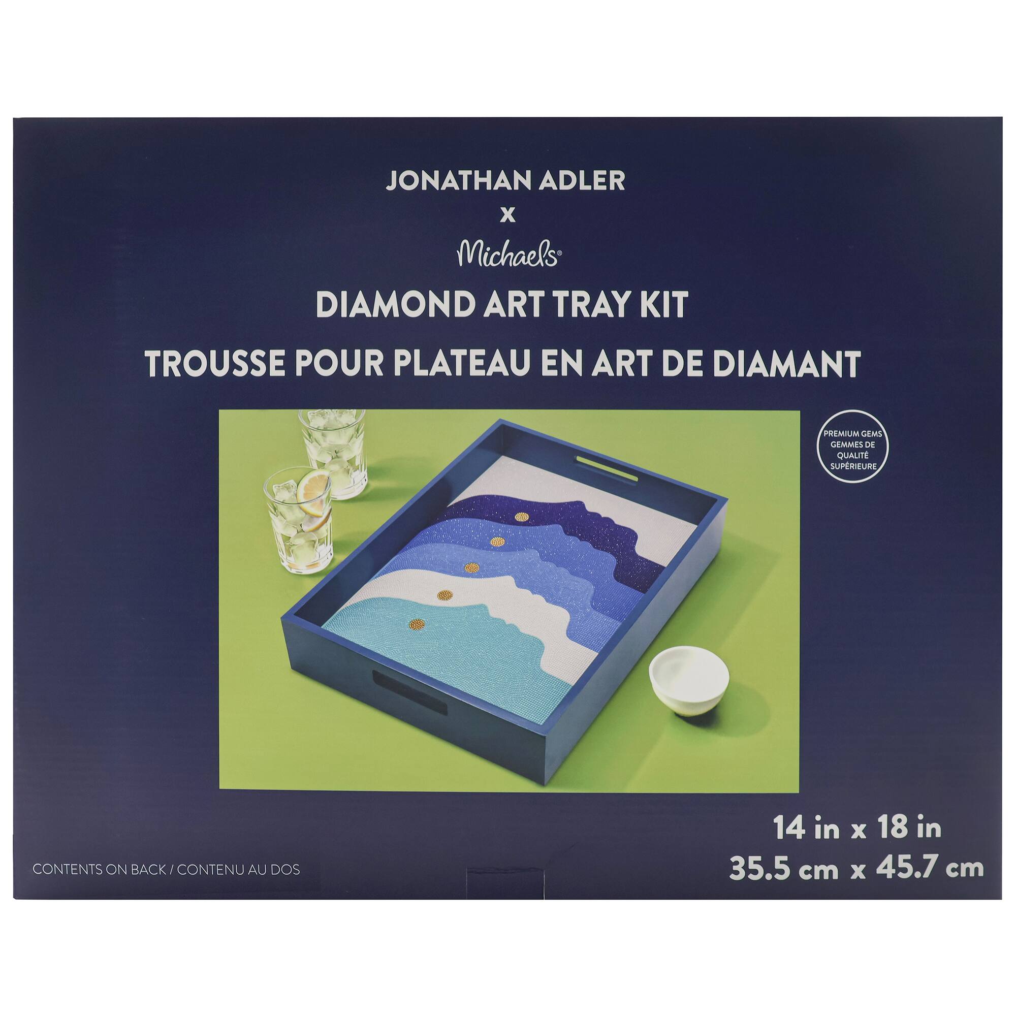 Jonathan Adler x Michaels 14" x 18" Blue Atlas Diamond Art Tray Kit